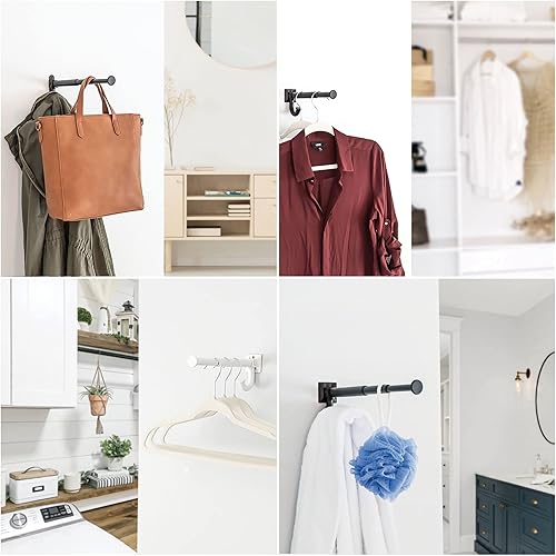 Miniatura 6 de Franklin Brass B45627M-PW-R Gancho cuadrado extensible de pared individual en blanco puro