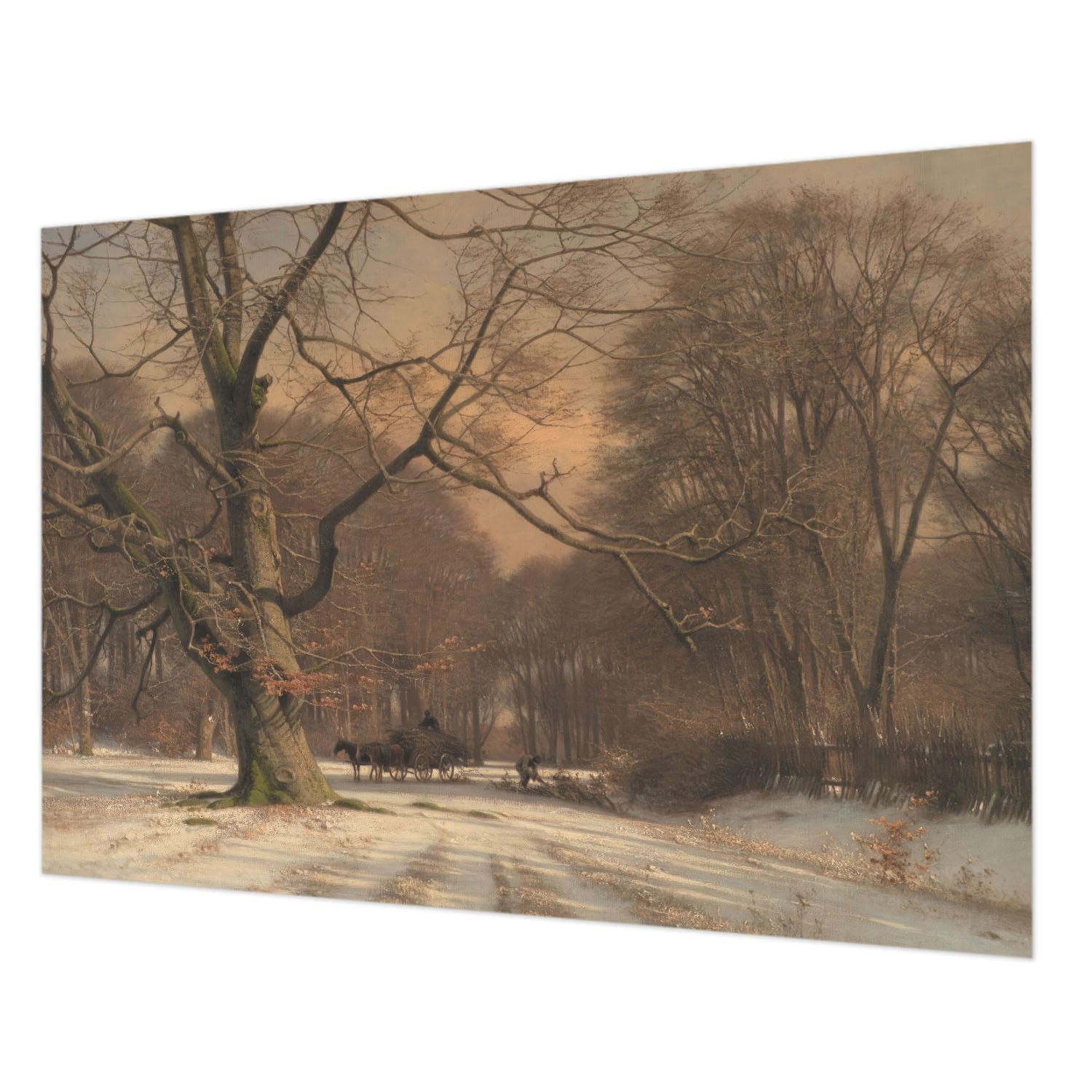 Papier peint panoramique neige pour chambre adulte et salon cosy Tulup