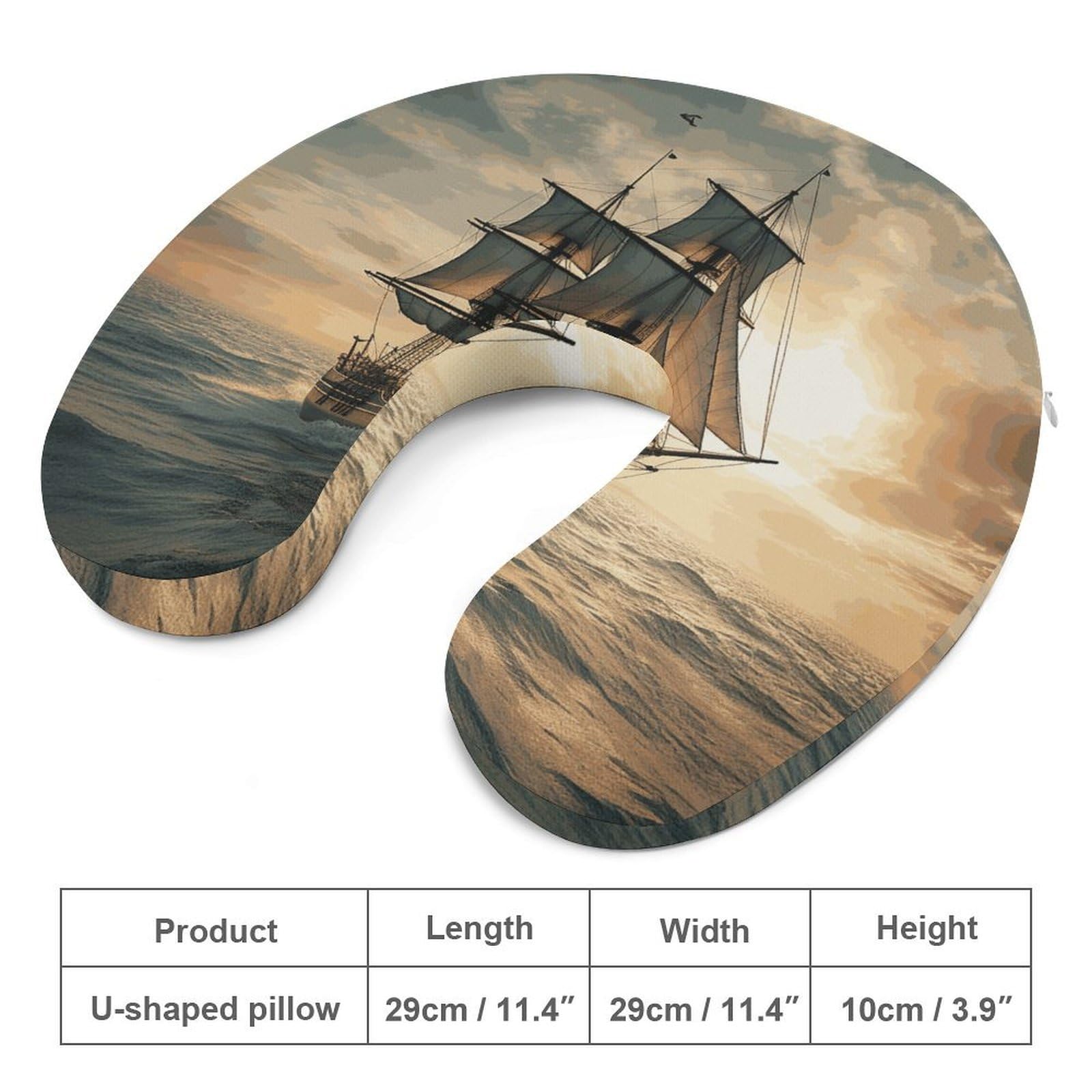 Almohada en forma de U, núcleo de almohada de espuma viscoelástica, cojín que proporciona apoyo para el cuello, almohada de viaje, adecuada para aviones, coches, hogares y oficinas.