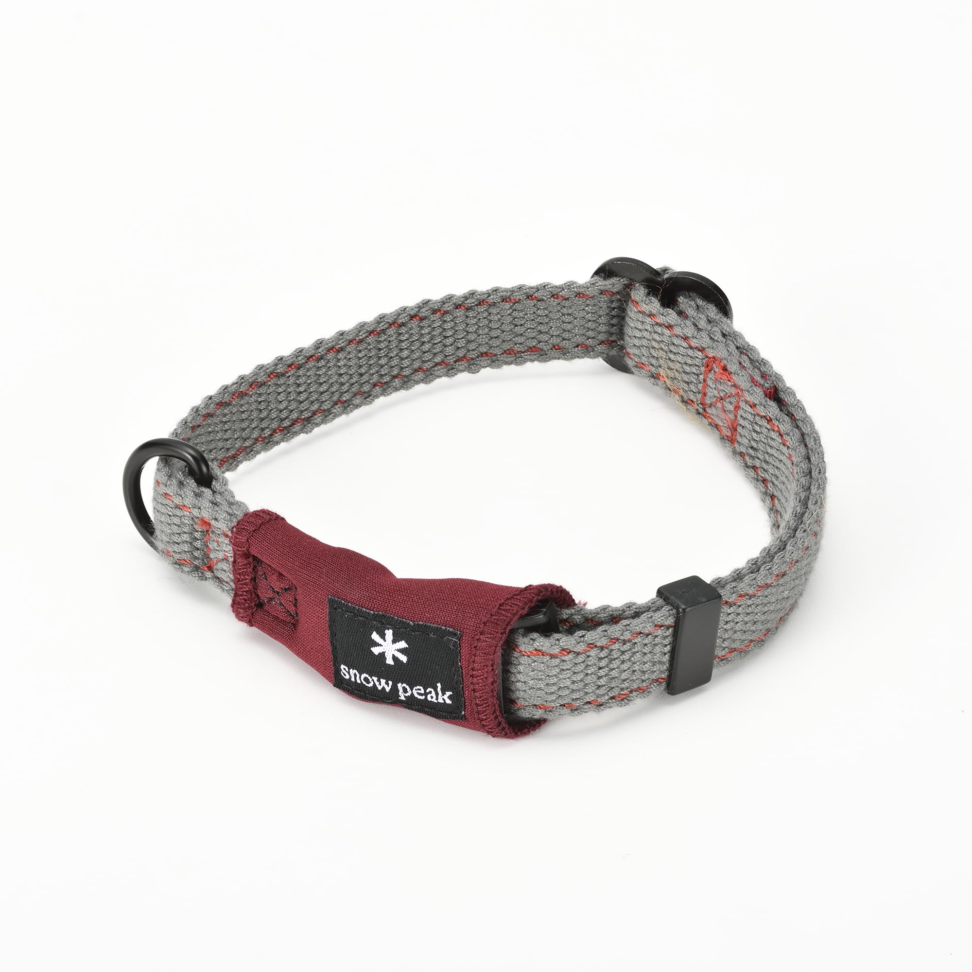 Snow Peak Soft Dog Collar, Large, Grey, Adjustable & durable with neoprene clip cover for comfort
