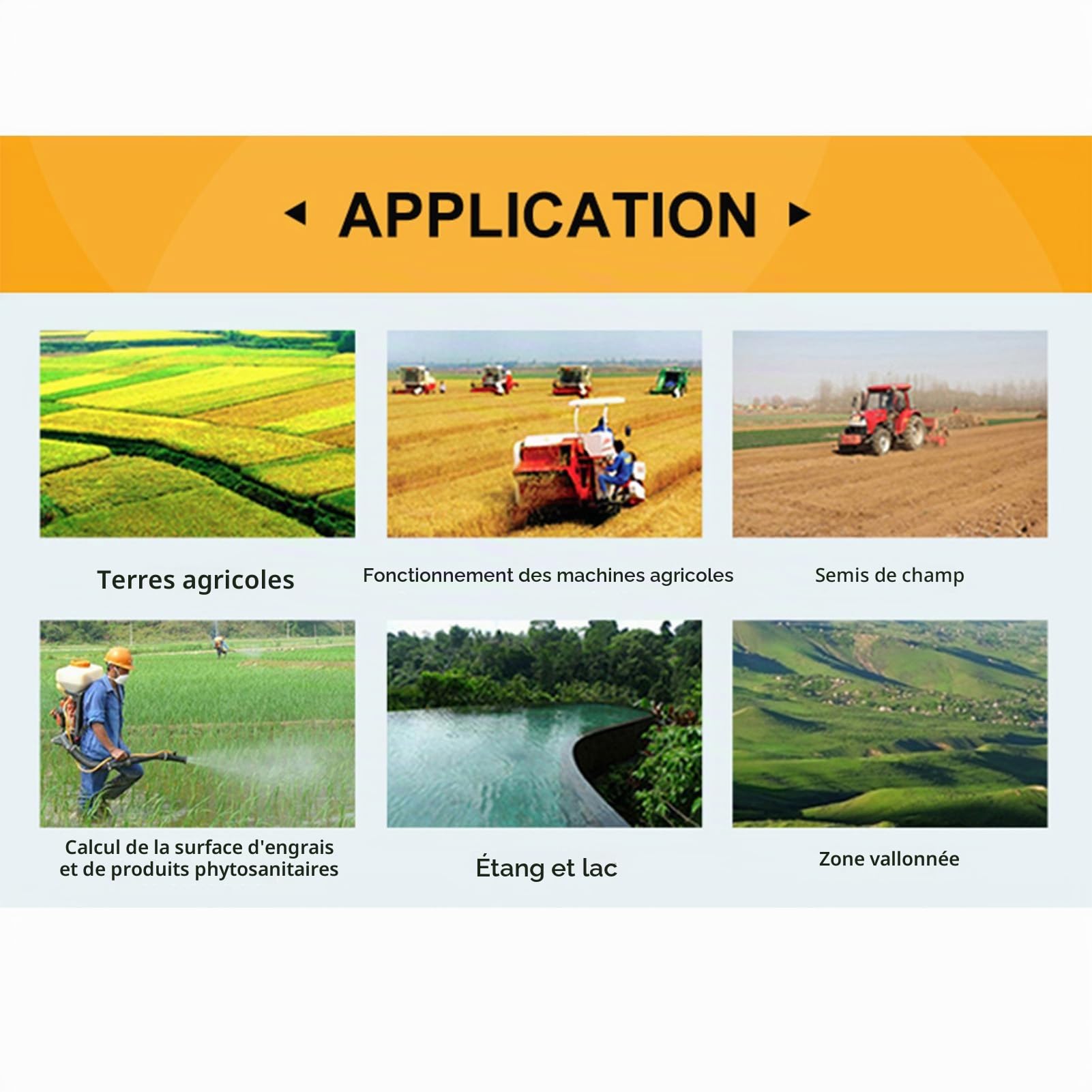 Compteur GPS Portatif, Compteur de Mesure D'arpentage S4, Récepteur GNSS, Compteur GPS, Jaune