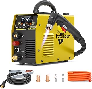 Haxiaoer 40A Cortadora de Plasma, Arco Piloto Sin Contacto Cortador por Plasma con Pantalla LED, Capacidad de Corte de Hasta 20mm, Apto para Chapas Pintadas