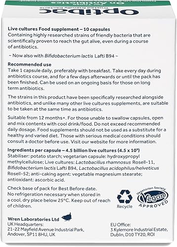 Miniatura 7 de OptiBac Probiotics para los que toman antibióticos - 10 cápsulas