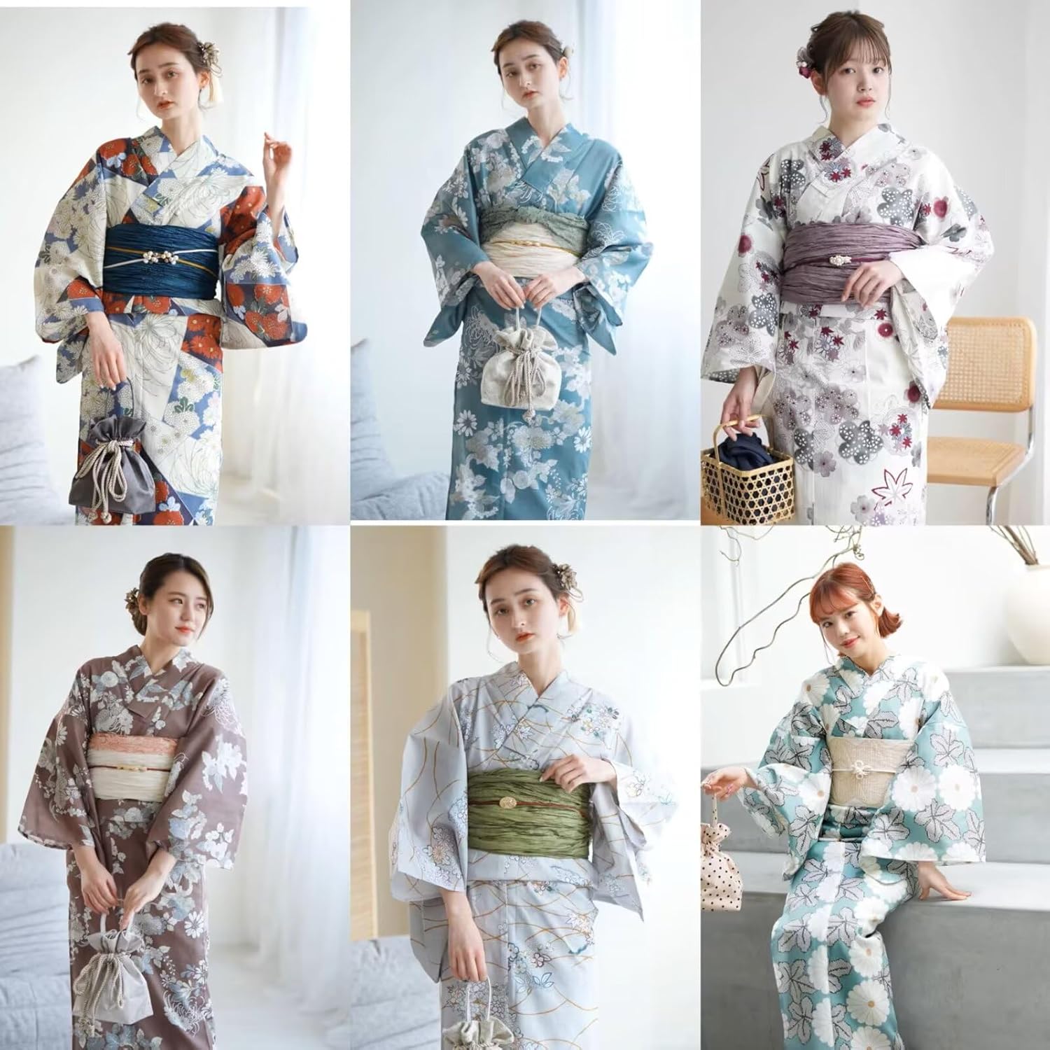 Women's Traditional Kimono Robe Costume Floral Print Yukata Dress Japanese Style Kimono Casual Clothes