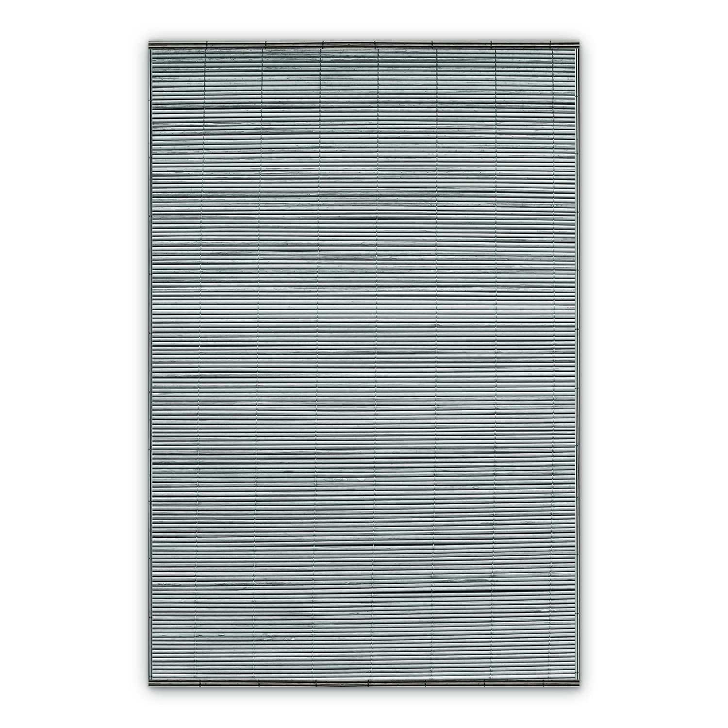 Tapis en vinyle PVC cuisine et salle à manger bambou gris BirdsEcho 90x135cm