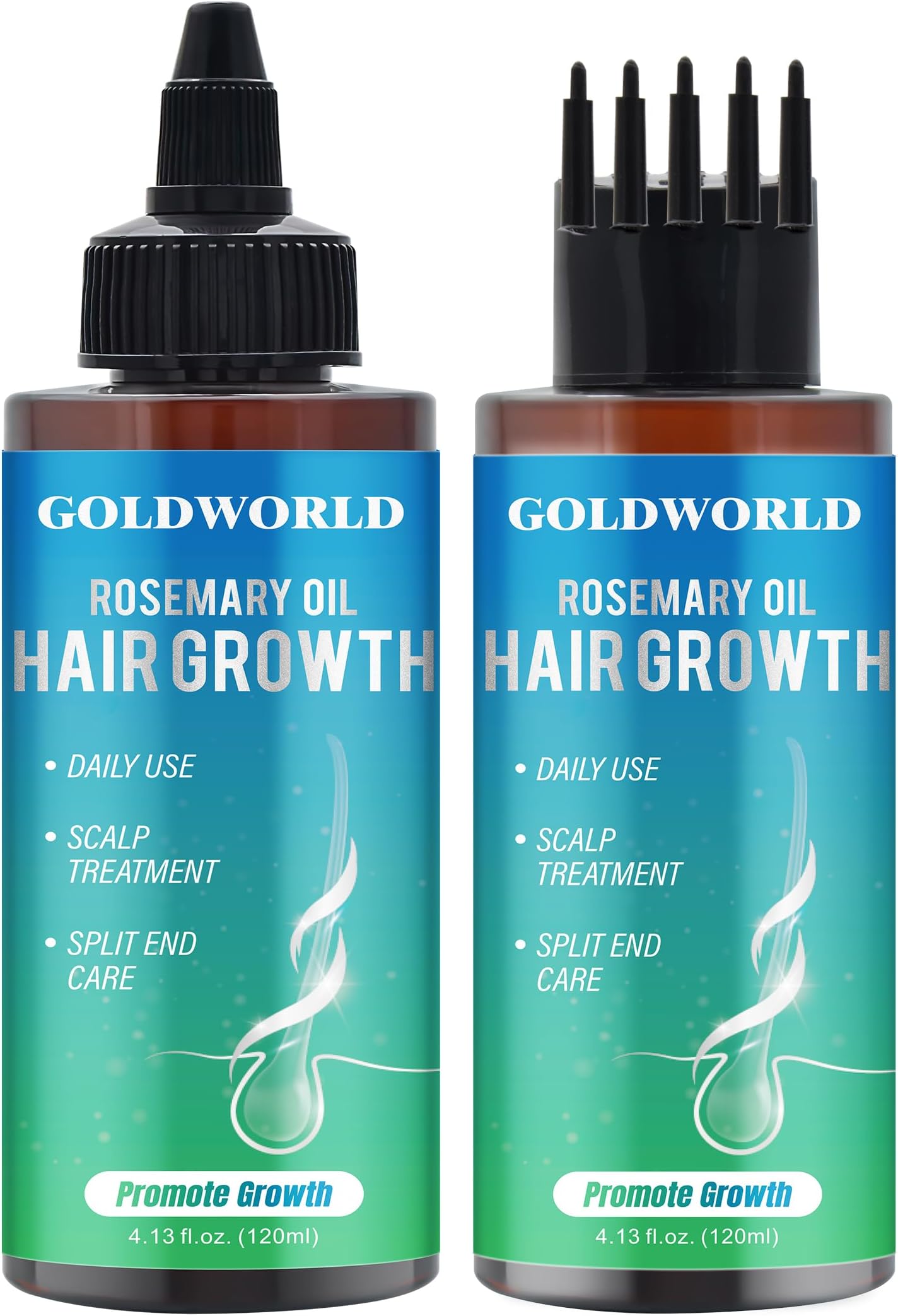Rosemary Oil for Hair Growth,2x120ml Diluted Rosemary Oil and Hair Serum for Dry Damaged Hair,Proven Hair Loss Treatment & Hair Thickening Products