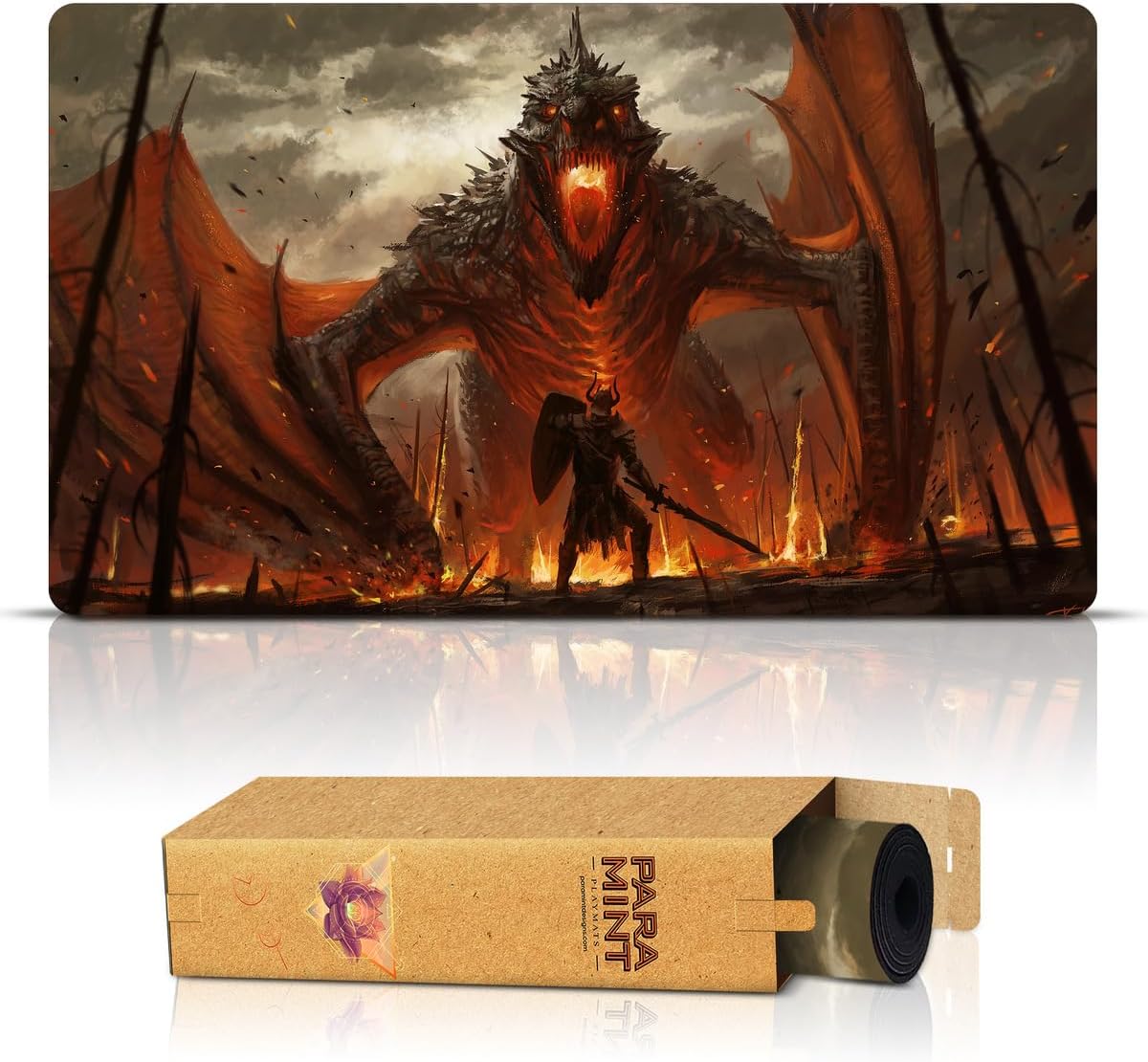 Wyvern Slayer (Stitched) - MTG Playmat, Dragons - Compatible with Magic The Gathering Playmat - Play MTG, YuGiOh, TCG - Original Play Mat Art Designs & Accessories