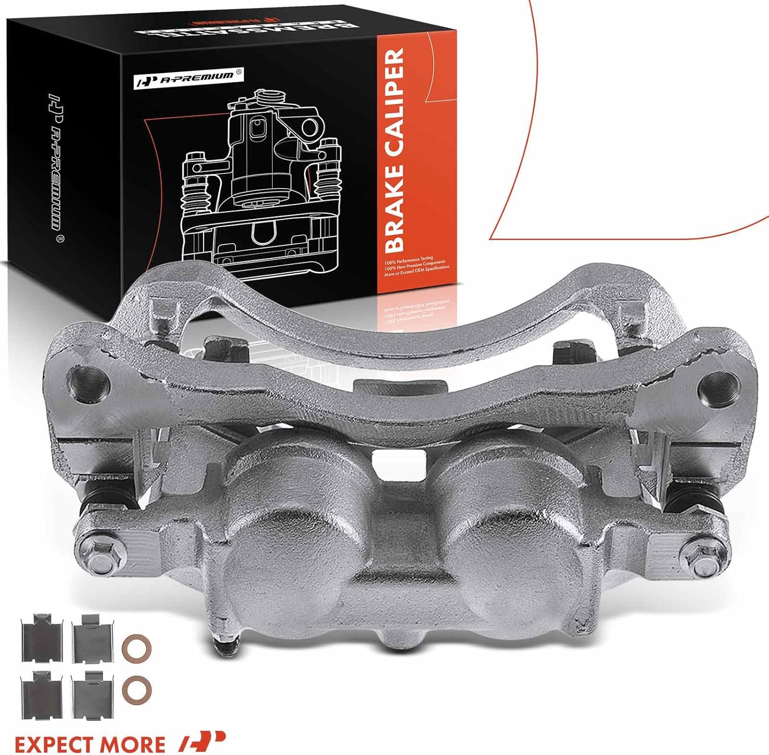 A-Premium Disc Brake Caliper Assembly with Bracket Compatible with Select Ram, Dodge and Sterling Truck Models - 4500/5500 2011-2018, Ram 5500, Ram 4500, Bullet 55, Bullet 45, Front or Rear Passenger