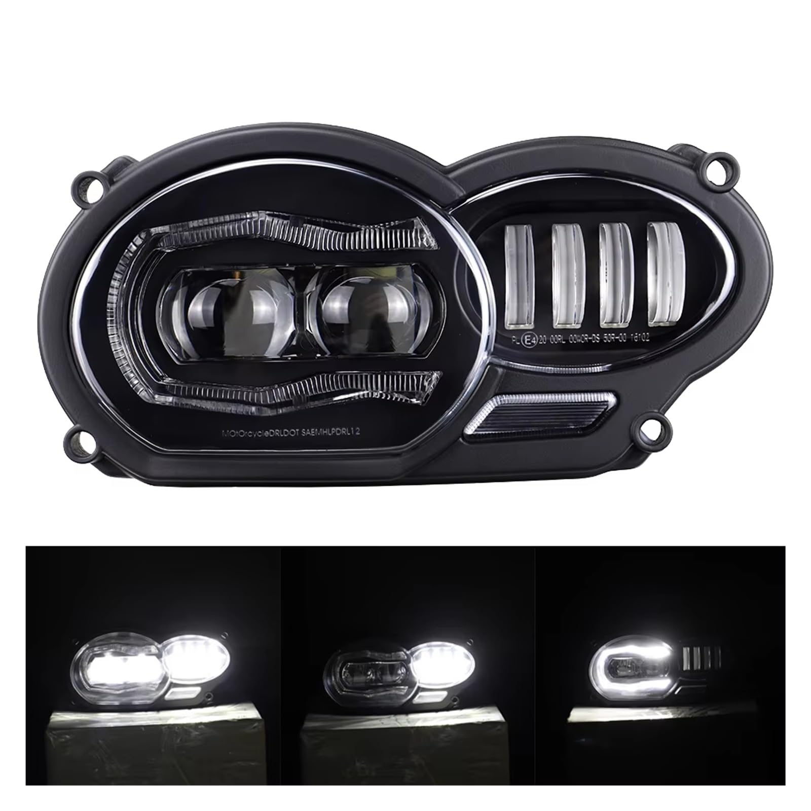 Faro LED Moto Motor Bike 2018 Faro LED Per BMW R1200GS R 1200 GS ADV R1200GS LC 2004 2005 2006-2010 2011 2012 (Fit Radiatore Olio) Fari Anteriori Moto