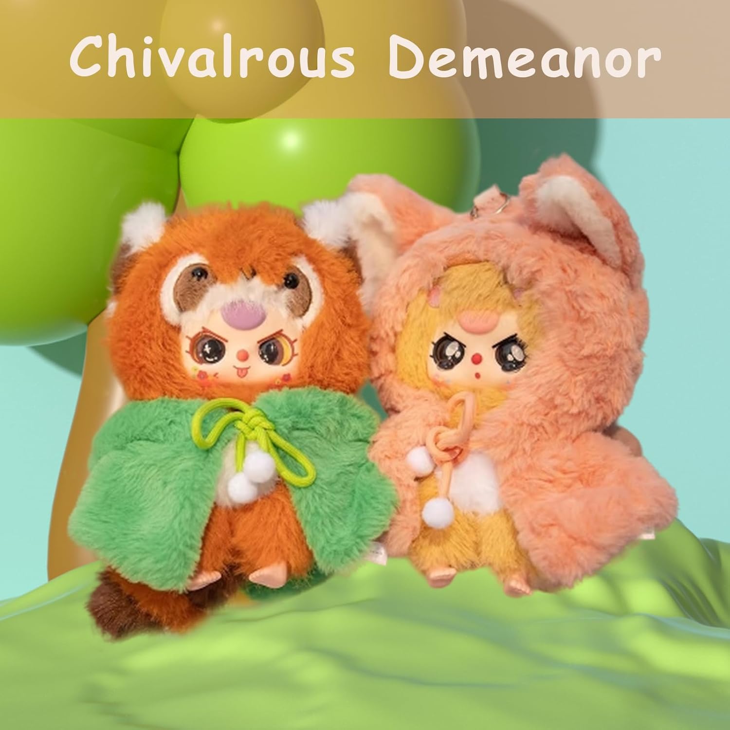 MAYYOU Plush Toy Doll Baby Three Blind Box Knight Series Eleven Possible Plush Keychain Mysteries Fun Plush Collection Birthday Gift (1PCS)