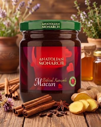 Anatolian Monarch Bitkisel Karışımlı Macun, Organik Enerji ve Detoks Pastası, 240 gr, Tek Kavanoz