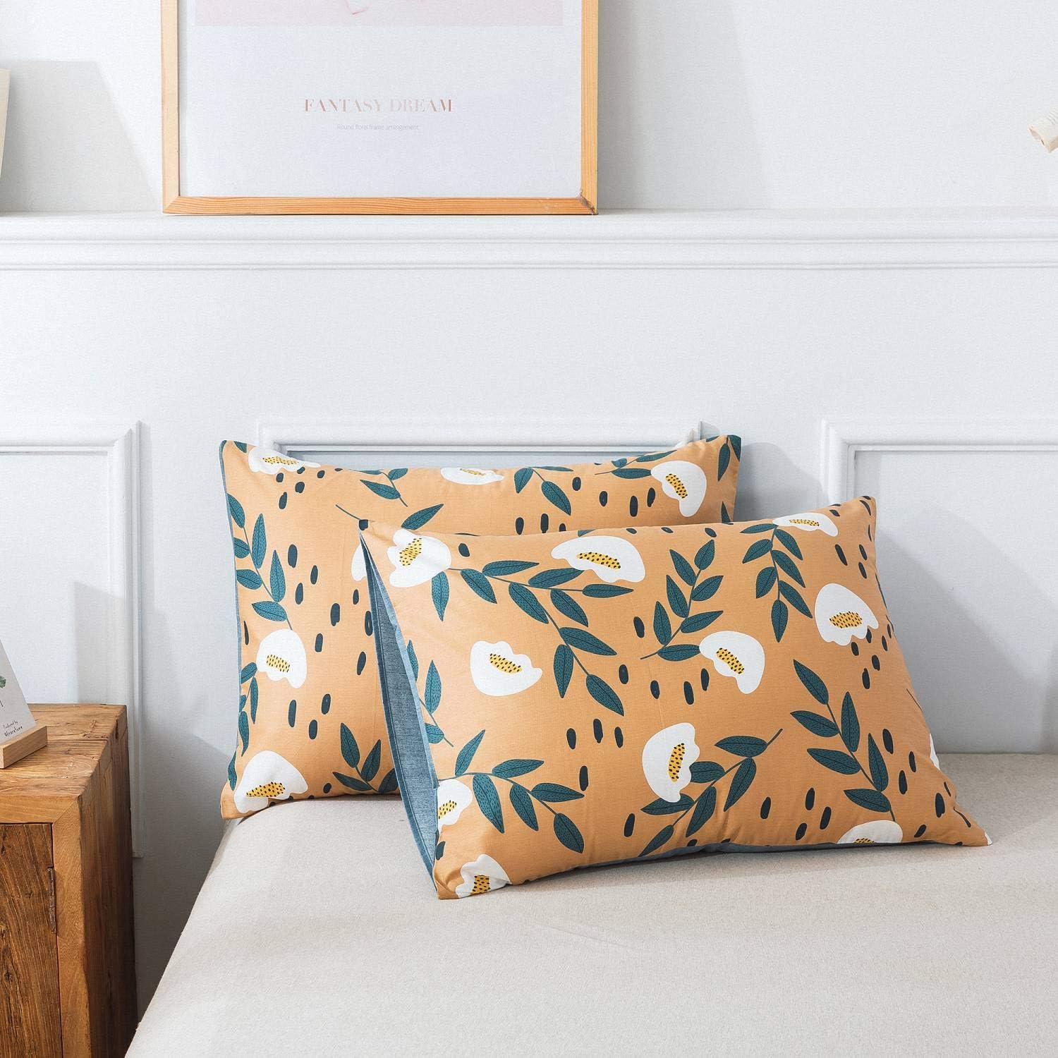 40% Off Discount HoneiLife Cotton Duvet Cover King Size Floral Comforter Cover, Soft and Breathable Wildflower Bedding Set with Zipper Closure & Corner Ties, 3pcs(1Duvet Cover+2 Pillow Case)-,Gold Ingots Orange Greatest Product HoneiLife Cotton Duvet Cover King Size Floral Comforter Cover, Soft and Breathable Wildflower Bedding Set with Zipper Closure & Corner Ties, 3pcs(1Duvet Cover+2 Pillow Case)-,Gold Ingots Orange