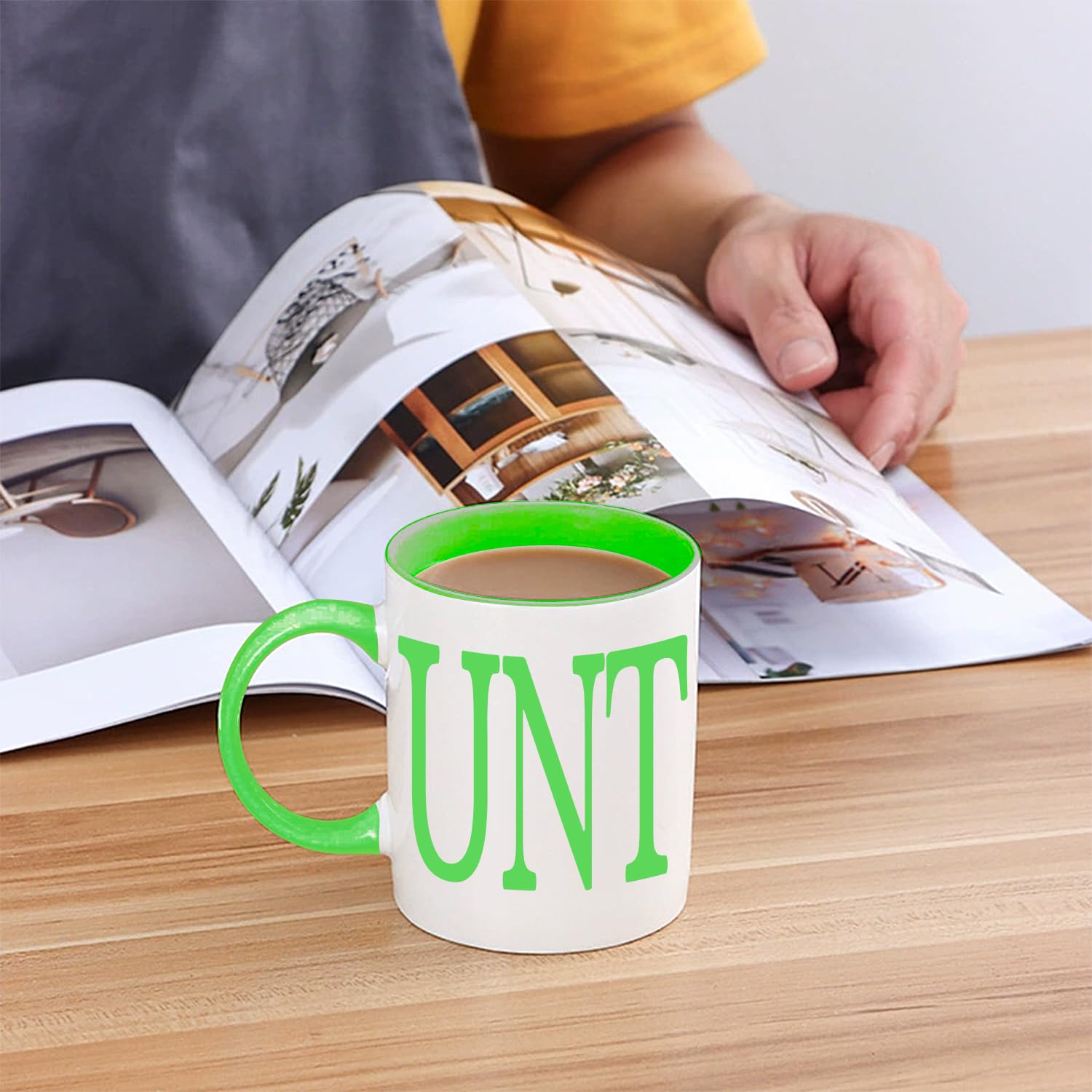 Funny Guy Mugs Tasse à Café En Céramique Rouge Uni, 325 Ml