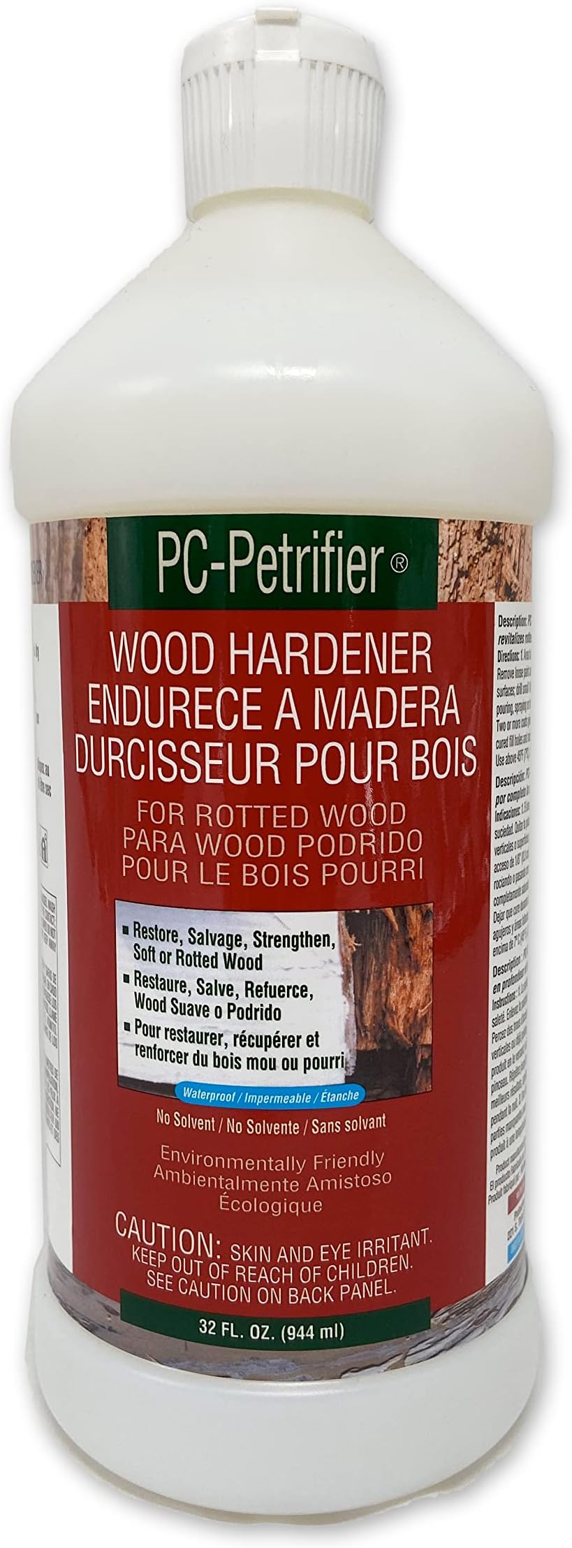 Wood Hardener, 1 gal, Milky White, Bottle Industrial