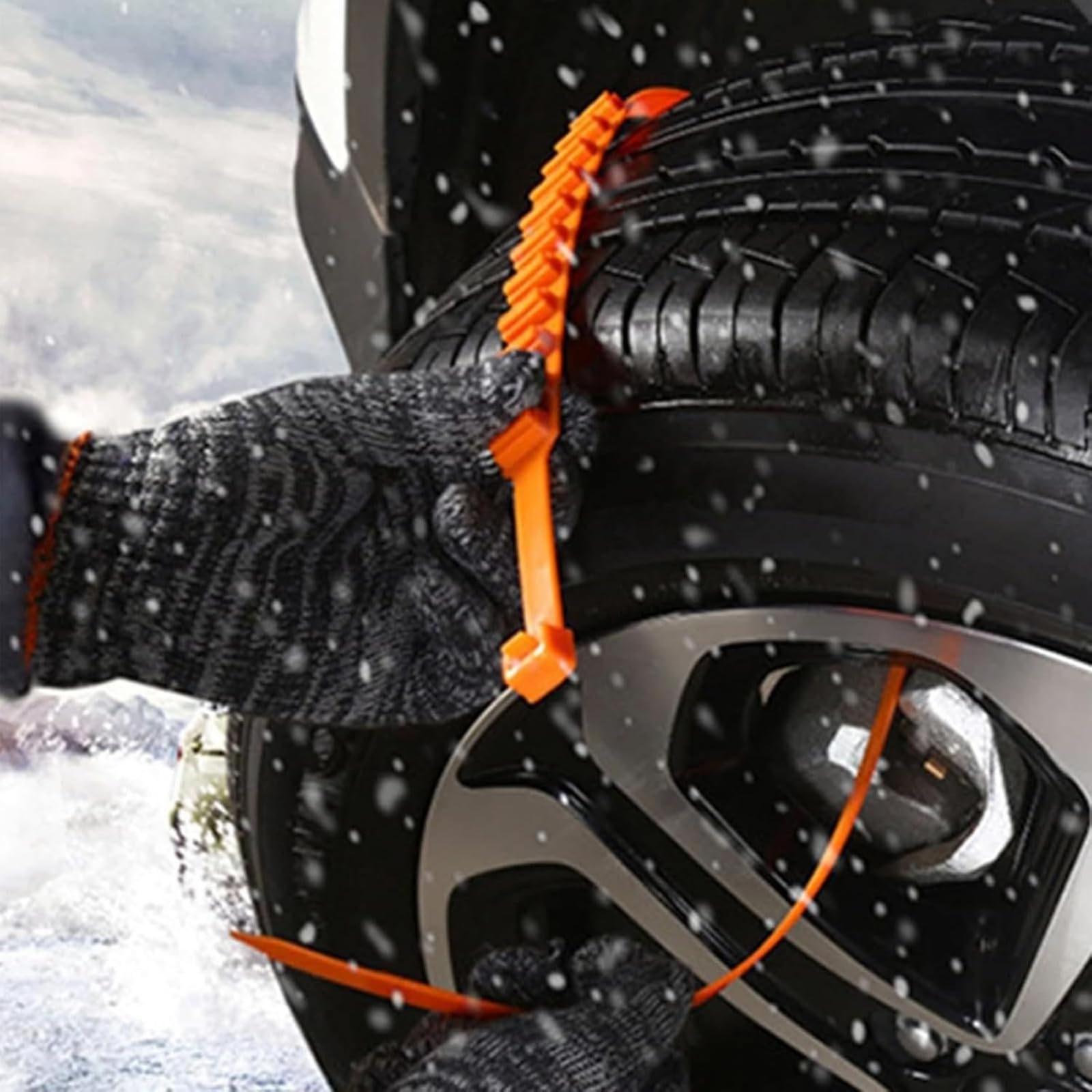 Chaînes à neige Réutilisables pour voiture, lot de 20 ensembles de chaînes pour pneus, chaînes à neige pour voiture, colliers de serrage antidérapants, pneus d'hiver anti-gel, chaînes à neige pour