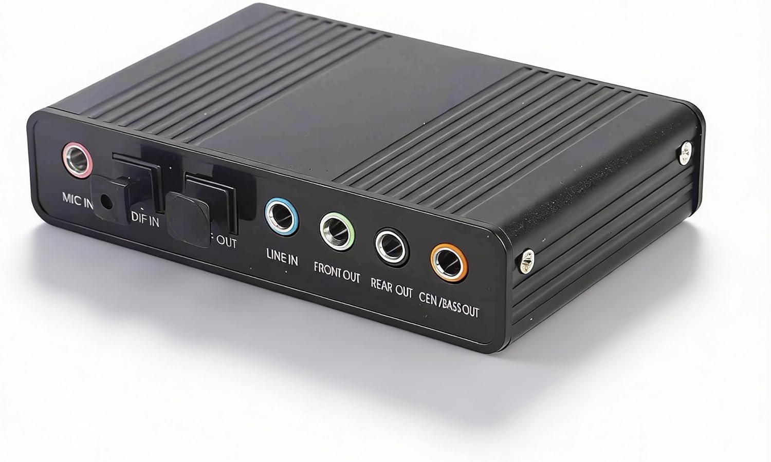 USB 2.0 External Sound Card, 6 Channel 5.1 Surround Adapter, Digital Optical SPDIF Audio Output Adapter for Laptops, Desktop Computers and Machine with USB Port