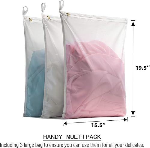 Miniatura 2 de TENRAI Delicates - Bolsas de lavandería de malla fina para ropa interior, lencería, brasier, pantimedias, calcetines, uso de cremallera YKK, tiene