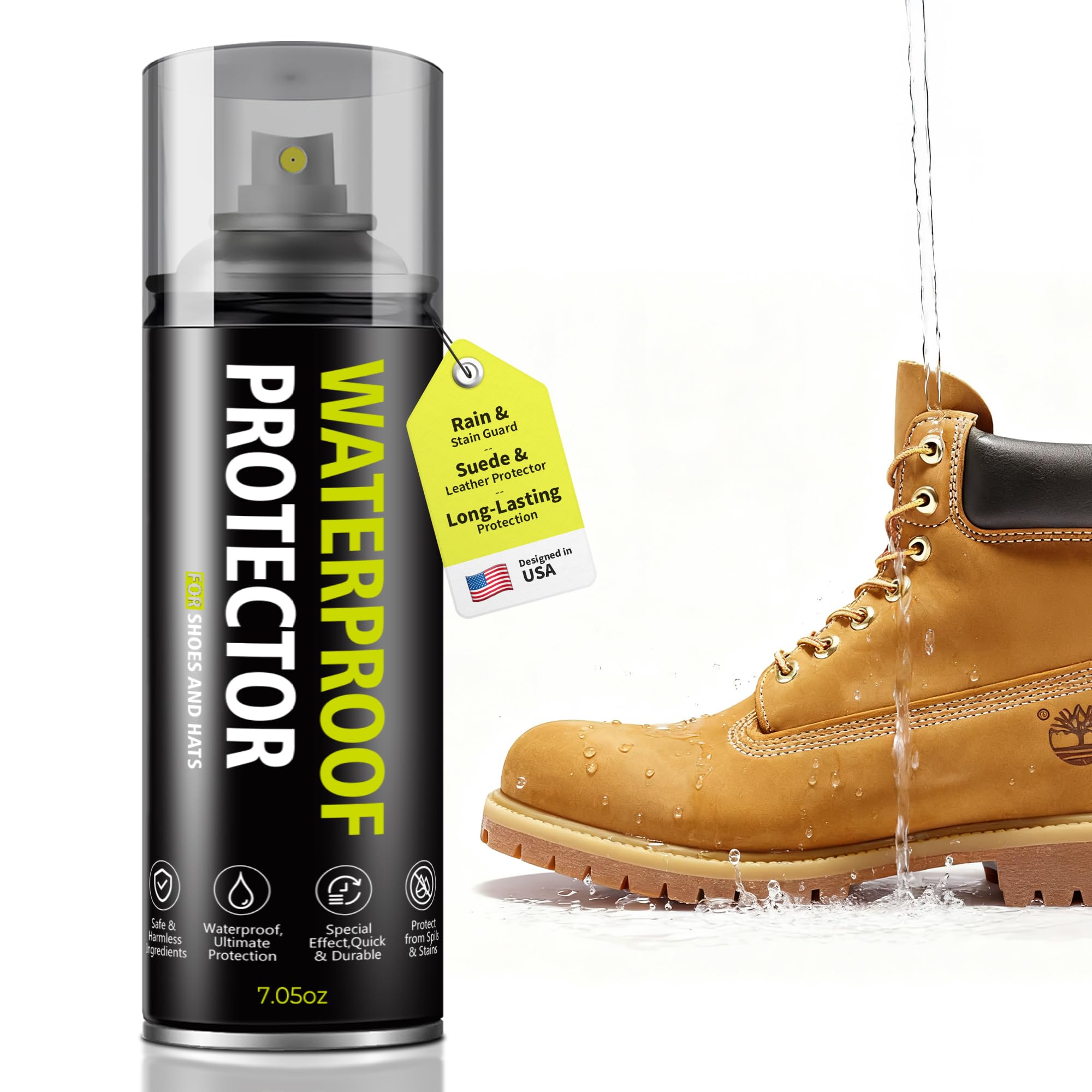 MOYAMUTU Shoe Protector Spray: Rain Stain Dirt Waterproof Shoe Spray, Nano Protection for Sneaker Suede Leather Boot Hat
