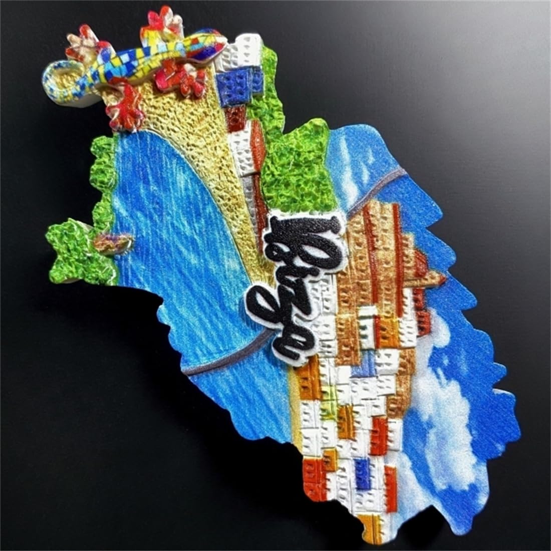 Ibiza Spagna Bus 3D Frigorifero Magnete Resina Viaggi Souvenir, Decorazioni Fatte a Mano per la casa e la Cucina Ibiza Frigo Magnete Collezione Regalo