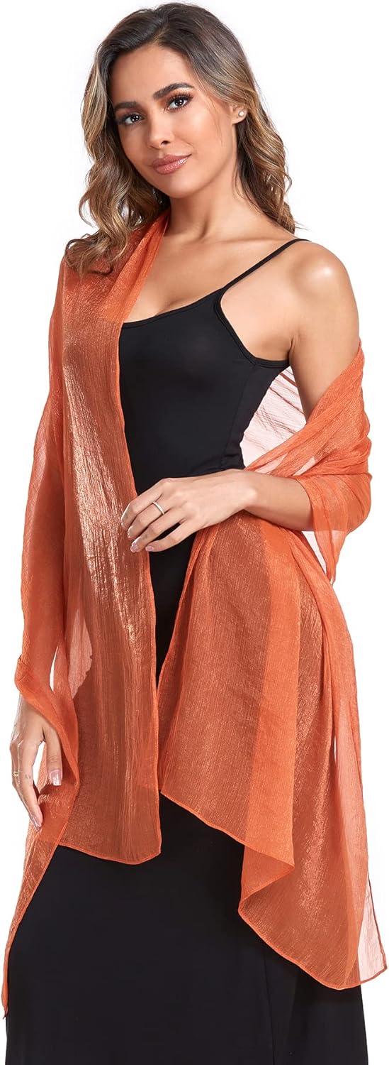 SURVODJA Women Shawls and Wraps for Evening Dress Lightweight Scarf Wedding Guest Shawl Wrap Bridesmaid Scarves - Image 4