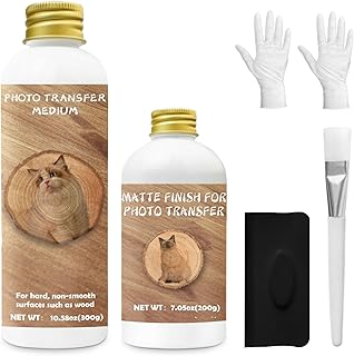 300g Photo Transfer Medium Gel, Gel Medium for Photo Transfer Can Transfer Photos to Wood and Other Hard Surfaces, Ideal for DIY Craft Enthusiasts to Decorate Their Home(Matte)