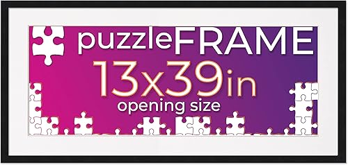 Miniatura 79 de Poster Palooza 16x20 Jigsaw Puzzle Frame Kit - Kit Includes Puzzle Glue Sheets, Black Wood Puzzle Frame with White Mat, UV Acrylic, Backing, Hanging