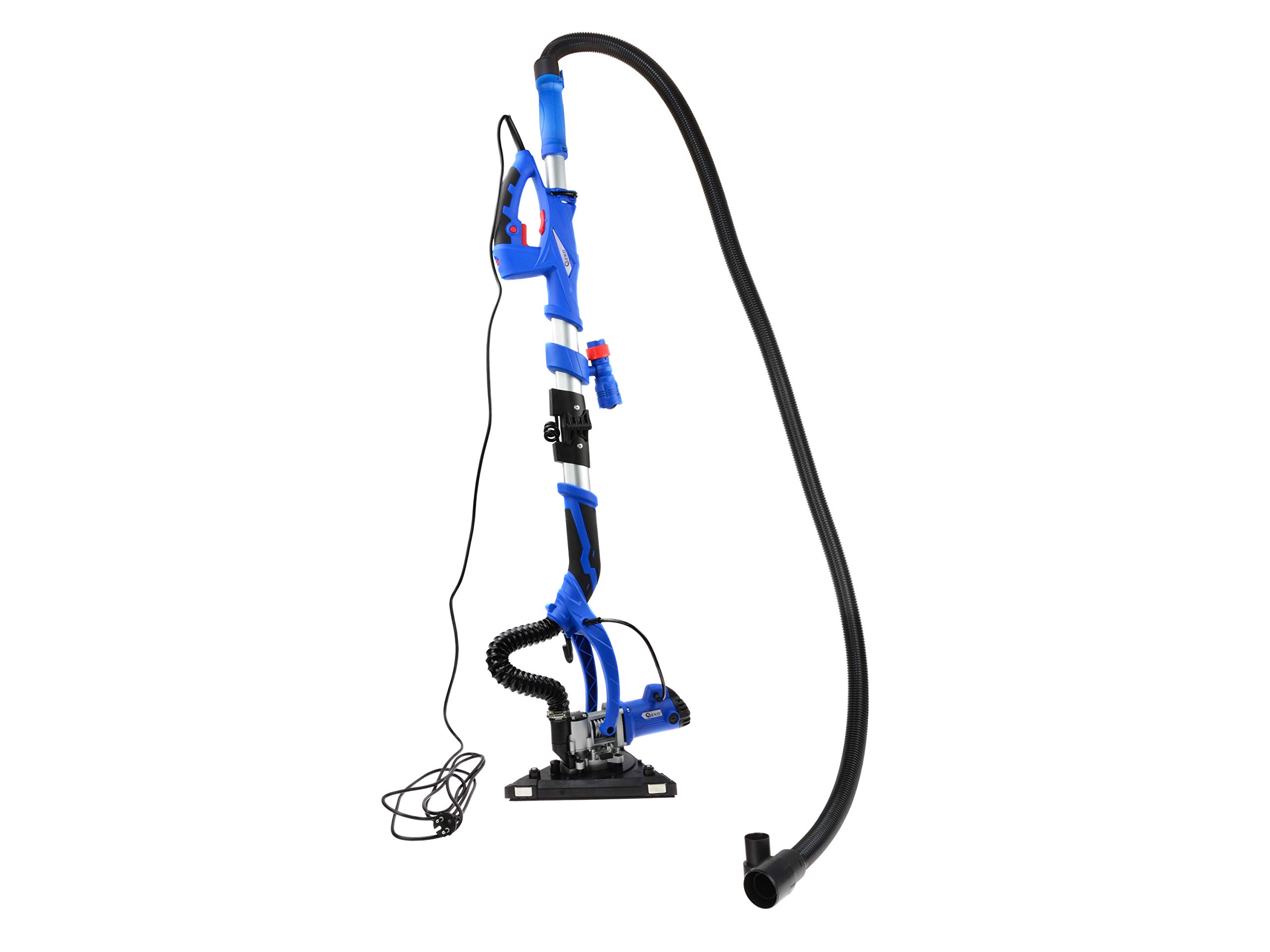 BSD Lijadora de Pared, Lijadora de Techo, Lijadora Telescópica 2 en 1, Lijadora Telescópica para Pared y Techo, Lijadora de Pared con Accesorios y 12 Papeles de Lija -710W, Ø 225mm, 800-1700 RPM