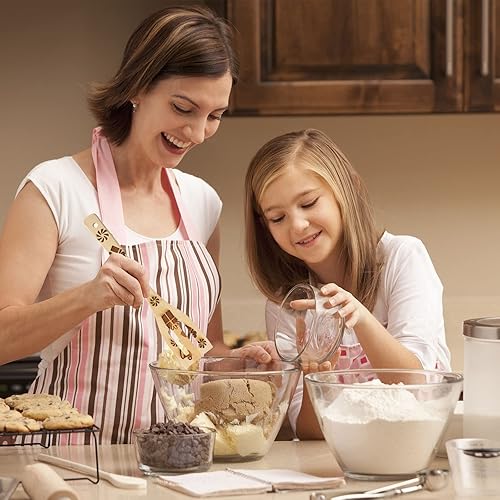 Miniatura 3 de Juego de 5 cucharas de madera de Navidad, utensilios de cocina quemados, cuchara de Navidad, decoración de cocina para regalo de Navidad,