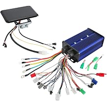 Brushless Motor Controller 36V 48V 52V 60V 72V 84V, Blue Universal Aluminium Alloy Speed Motor Controller, Current 45A-60A, Watt 350W-3000W with LCD Speedometer Display