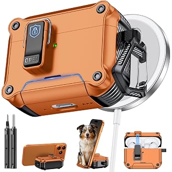 Inesore Dual-Lock Case Compatible with AirPods Pro 3 Orange