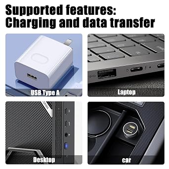 Sicimly (5pcs) TC72 USB Charger Cable for Zebra TC77 TC70 TC72 TC75 TC75X TC70X TC55 TC720L TC75EK TC75AH TC75GK TC700H TC700K TC77HL,CBL-TC7X-USB1-01;Scanner,Data Transfer...