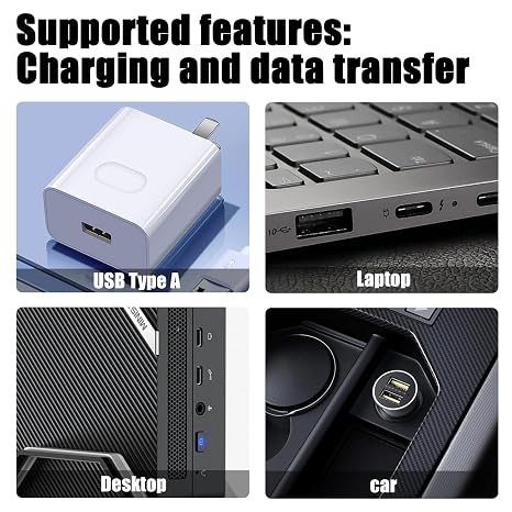Sicimly (5pcs) TC72 USB Charger Cable for Zebra TC77 TC70 TC72 TC75 TC75X TC70X TC55 TC720L TC75EK TC75AH TC75GK TC700H TC700K TC77HL,CBL-TC7X-USB1-01;Scanner,Data Transfer...