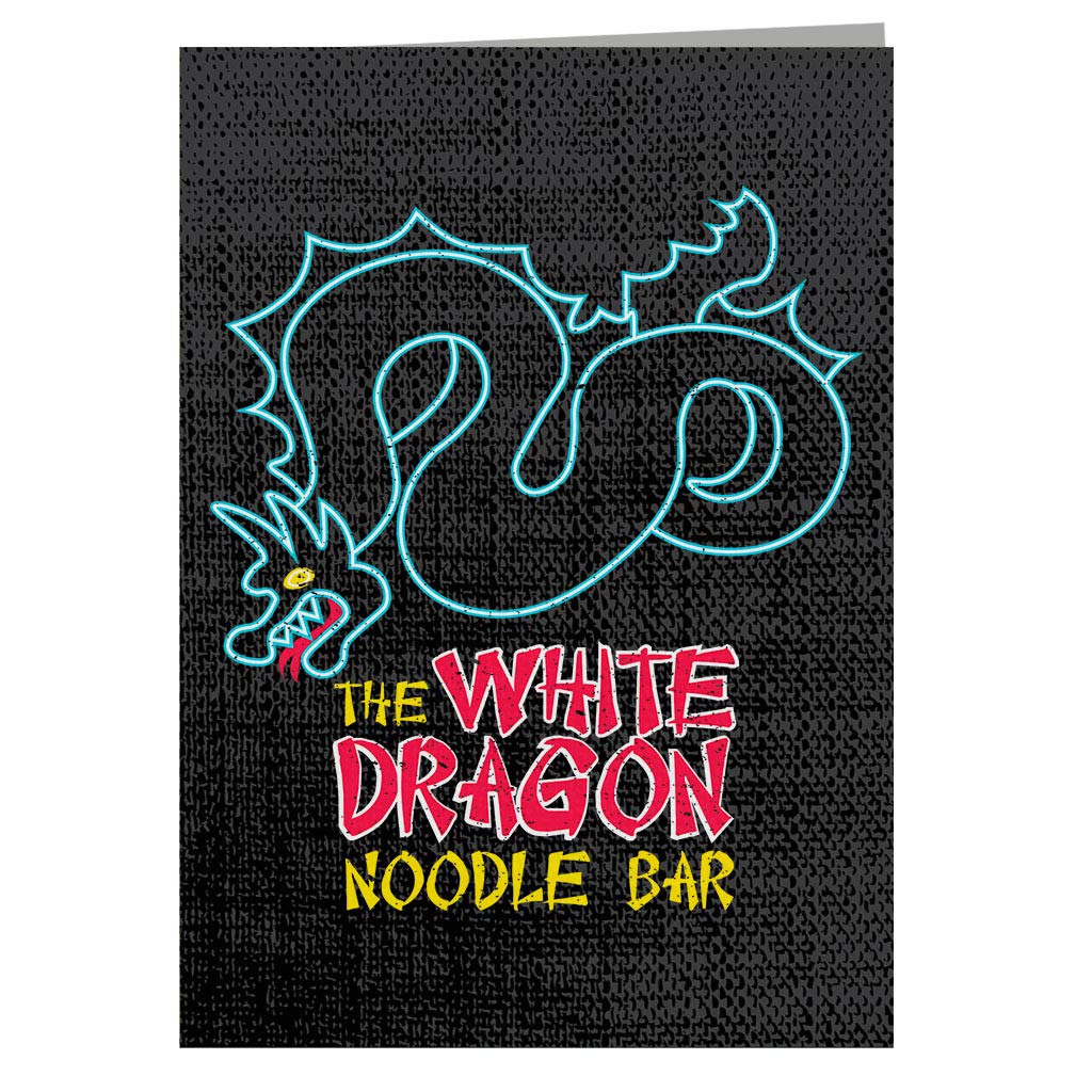 Blade Runner White Dragon Noodle Bar Greeting Card