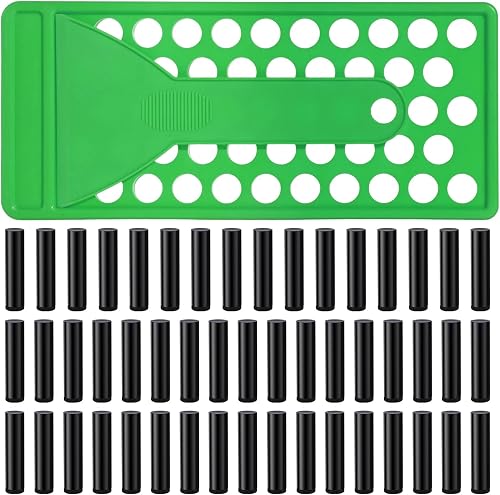 Lip Balm Crafting Kit, 50 Pieces Empty Lipsticks Filling Tubes Mold Handmade Set Pallet with Scraper, Lip Balm Tubes with Filling Tray and Spatula for Women Girl Cosmetics Makeup, Black
