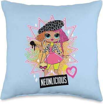 LOL OMG! - Neonlicious Neon Throw Pillow