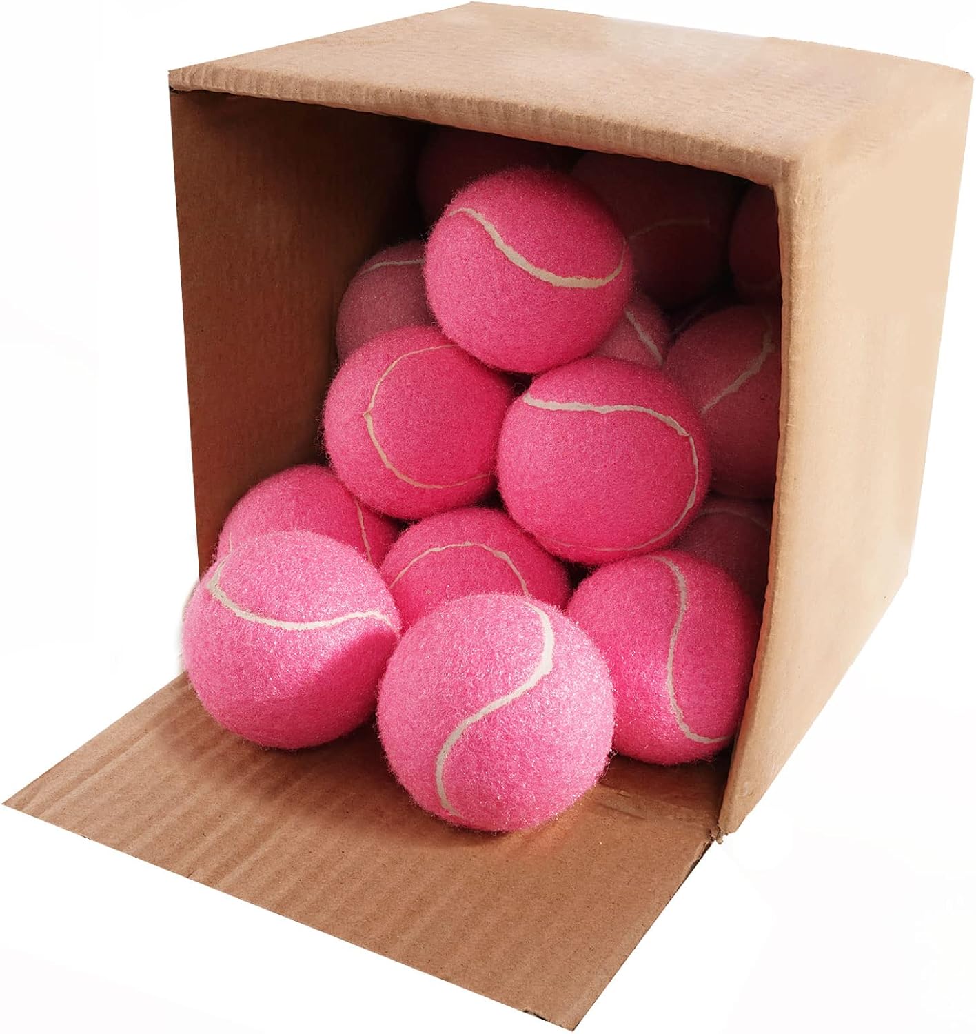 GKK 27 Pack Tennis Balls,Training Tennis Ball Pressure-Less Practising Bulk Tennis Balls for Youth/Beginners/Pet Dogs High Altitude Playing Balls