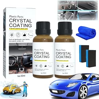 RJDJ Firelye para Plastico, Removedor De PláStico Y Cuerpo De Interiores, Revestimiento De PláStico para Carro, Cristal Coating para PláStico Del Carro, Car Plastic Renovation Coating (2pcs)