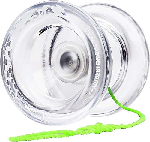 Yoyo AOE profesional sensible para principiantes, Crystal Yoyo de plástico ancho de doble propósito con rodamiento que no responde + eje + cuerda de