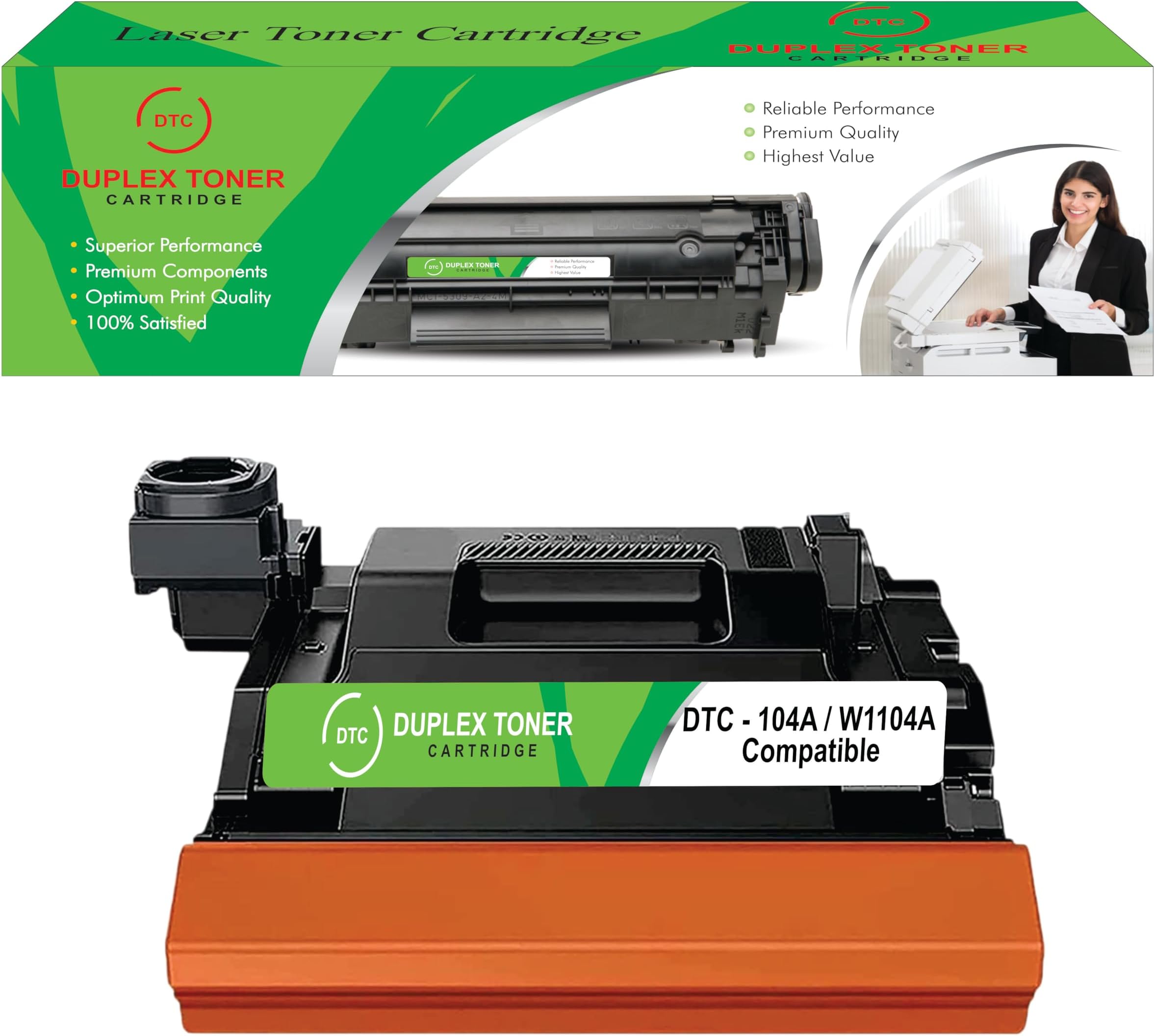 Duplex DTC 104A / W1104A Drum Unit Compatible with for Compatible HP Neverstop Laser MFP 1000a / 1000w / 1200a / 1200w Black Ink Toner