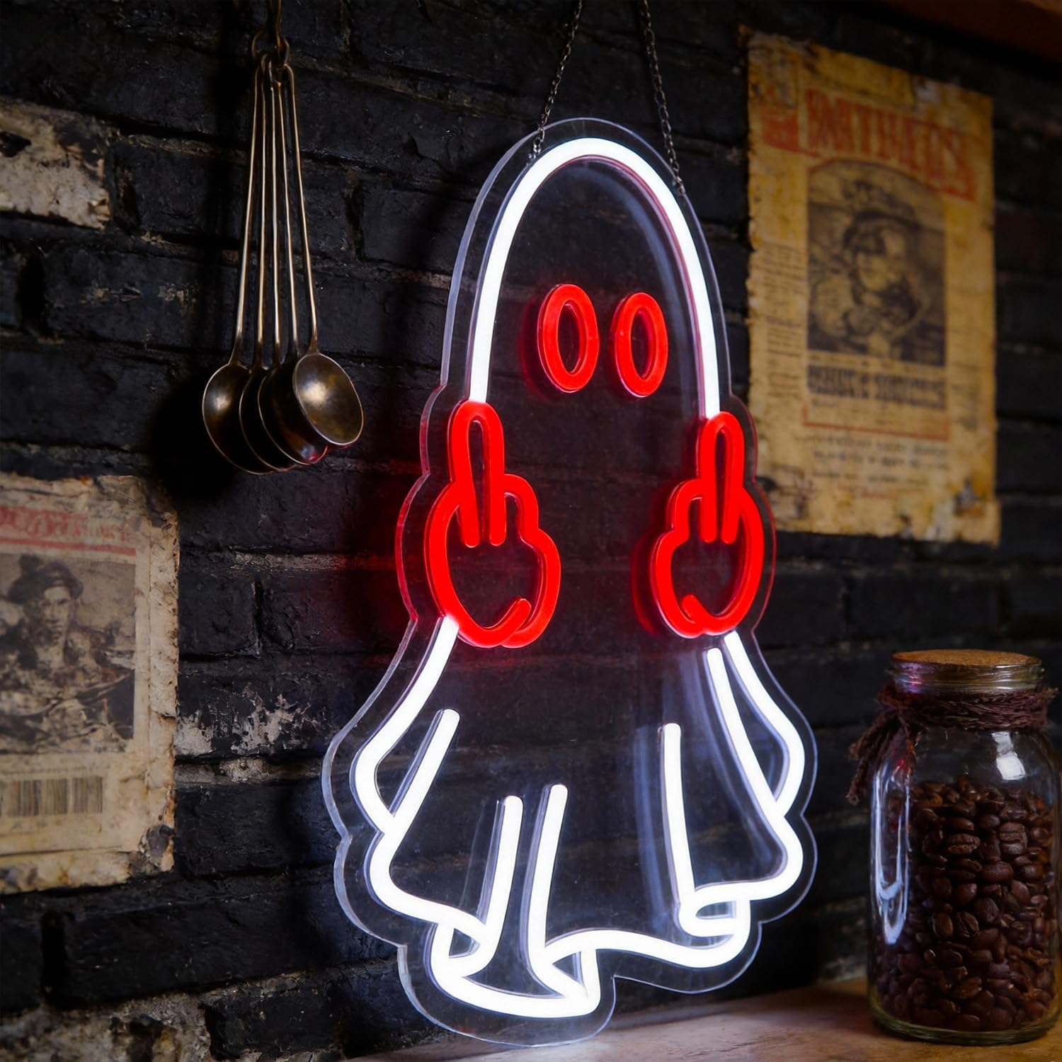 Ghost Neon Sign Led Neon Lights Signs for Wall Decor USB Powered Led for Room Decoration Home Bar Game Room Party Decor - Image 2