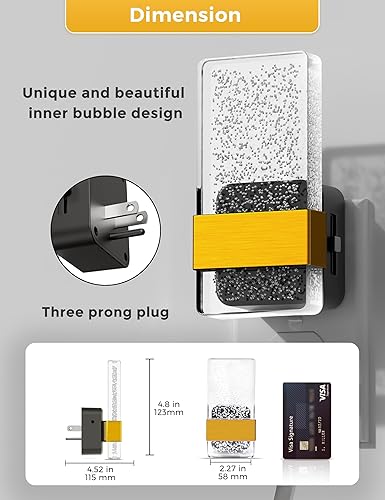 Miniatura 7 de L LOHAS LED Luces nocturnas enchufables a la pared, paquete de 2 luces LED de noche enchufables con sensor de atardecer a amanecer, luz nocturna