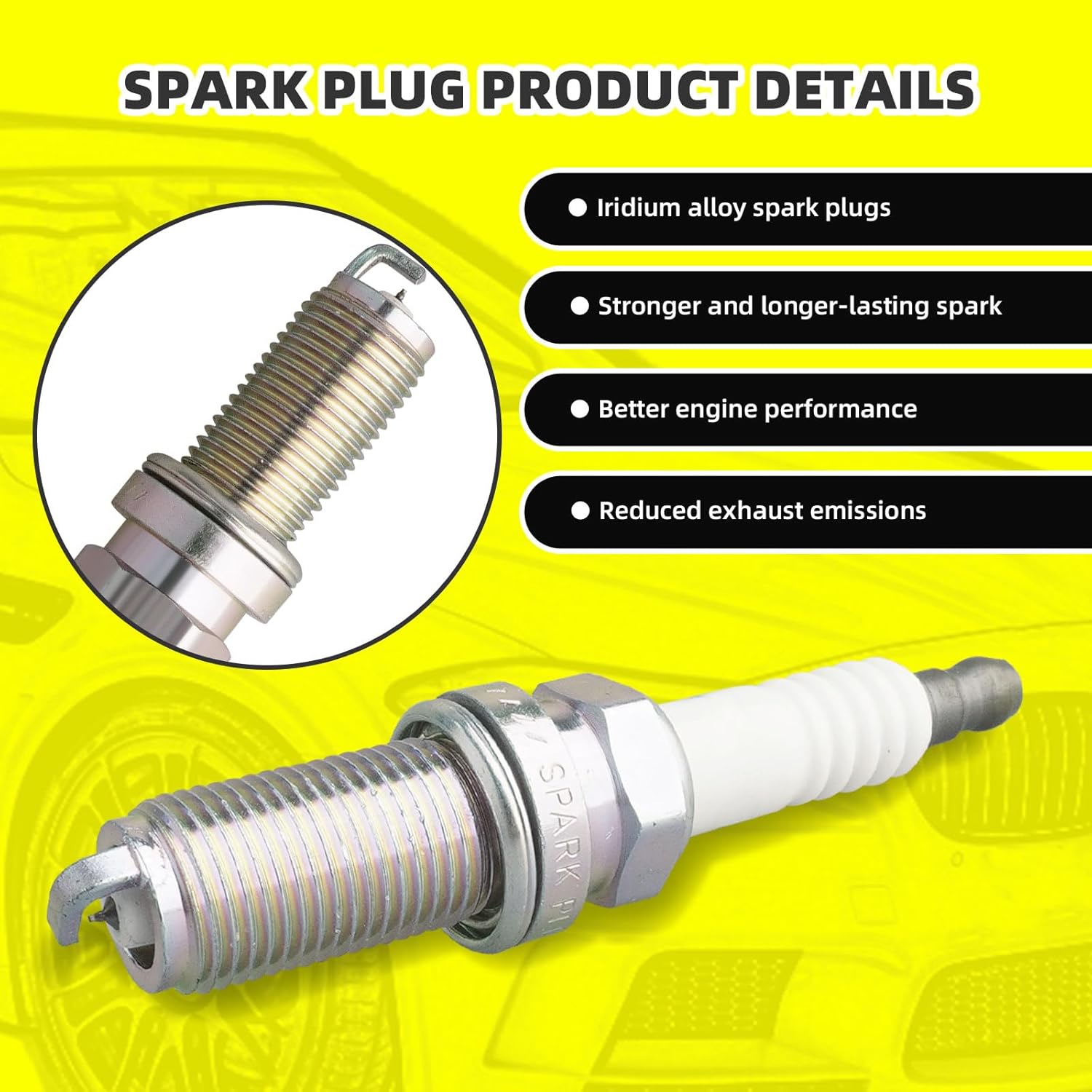 Set of 8 Ignition Coils Pack 30521-PWA-S01 UF374 & 8 PCS Iridium Spark Plugs Compatible with Honda Civic 2006-2011 1.3L L4