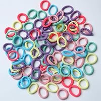 Vista 9 de WANBY Ligas para el cabello, mini bandas para el cabello coloridas sin costuras, suaves y elásticas, soportes para cola de caballo