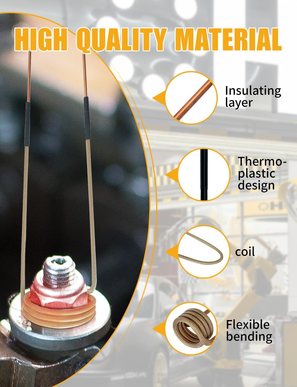 Solary Magnetic Induction Heater Coil, Induction Heat Accessories (7 coils)