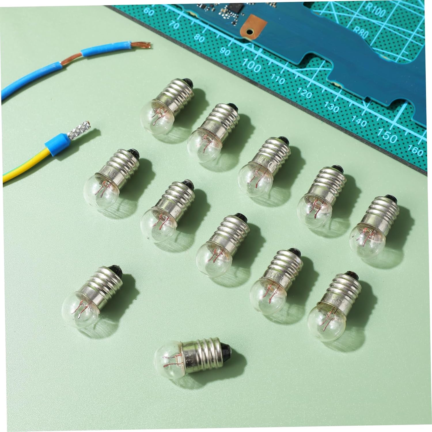 Angoily 50Pcs Miniature Lamps Bulbs Experimental Bulbs for DIY Teaching and Science Projects Durable and Bright Light for Circuit Building and