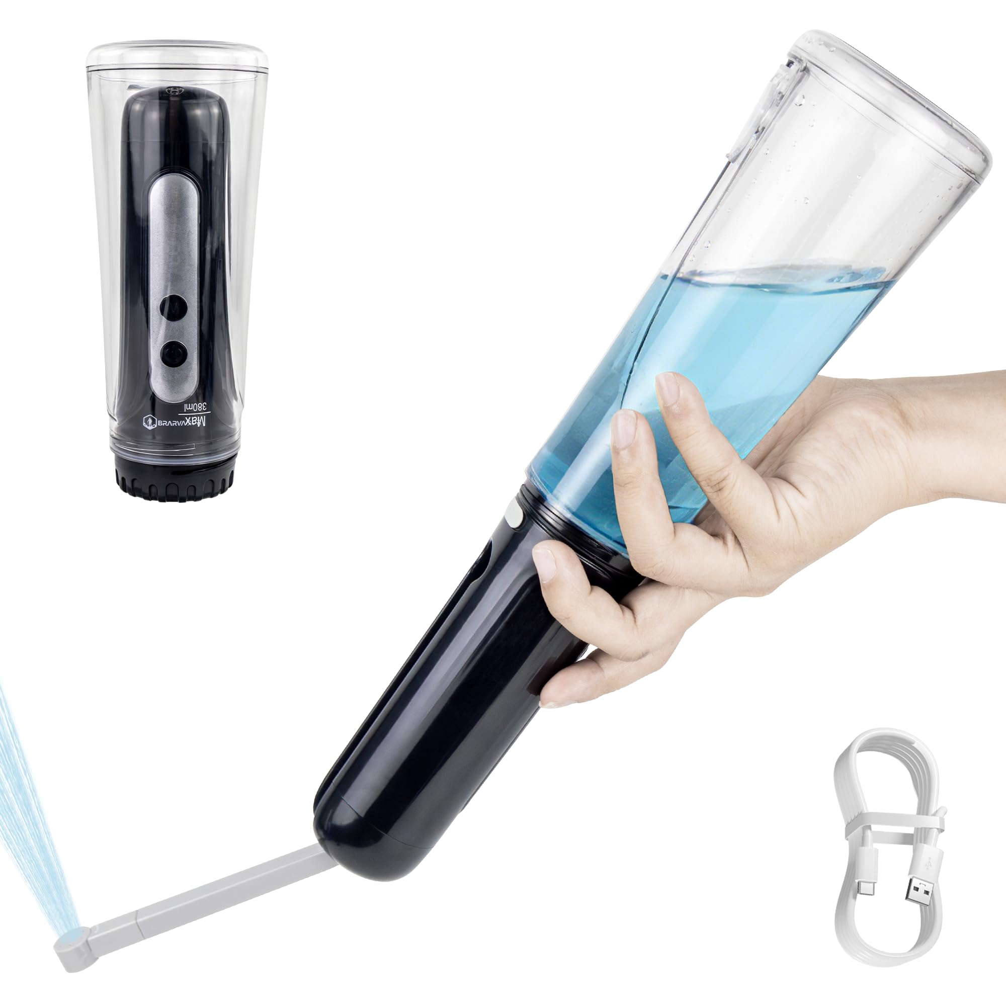 Portable Bidet for Travel, 800mAh Electric Handheld Bidet with 380ml Bottle