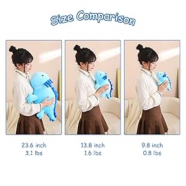 SQEQE Weighted Axolotl Plush Toy, Blue Axolotl Stuffed Animals Cute Plush Pillow, Kawaii Weighted Stuffed Animals Gifts for Girls & Boys Blue 9.8 Inch, 0.8 Lbs