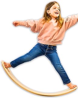 Wooden Balance Board - 37 inch Finger Safe Wobble Board for Toddlers, Wooden Balance Board for Kids