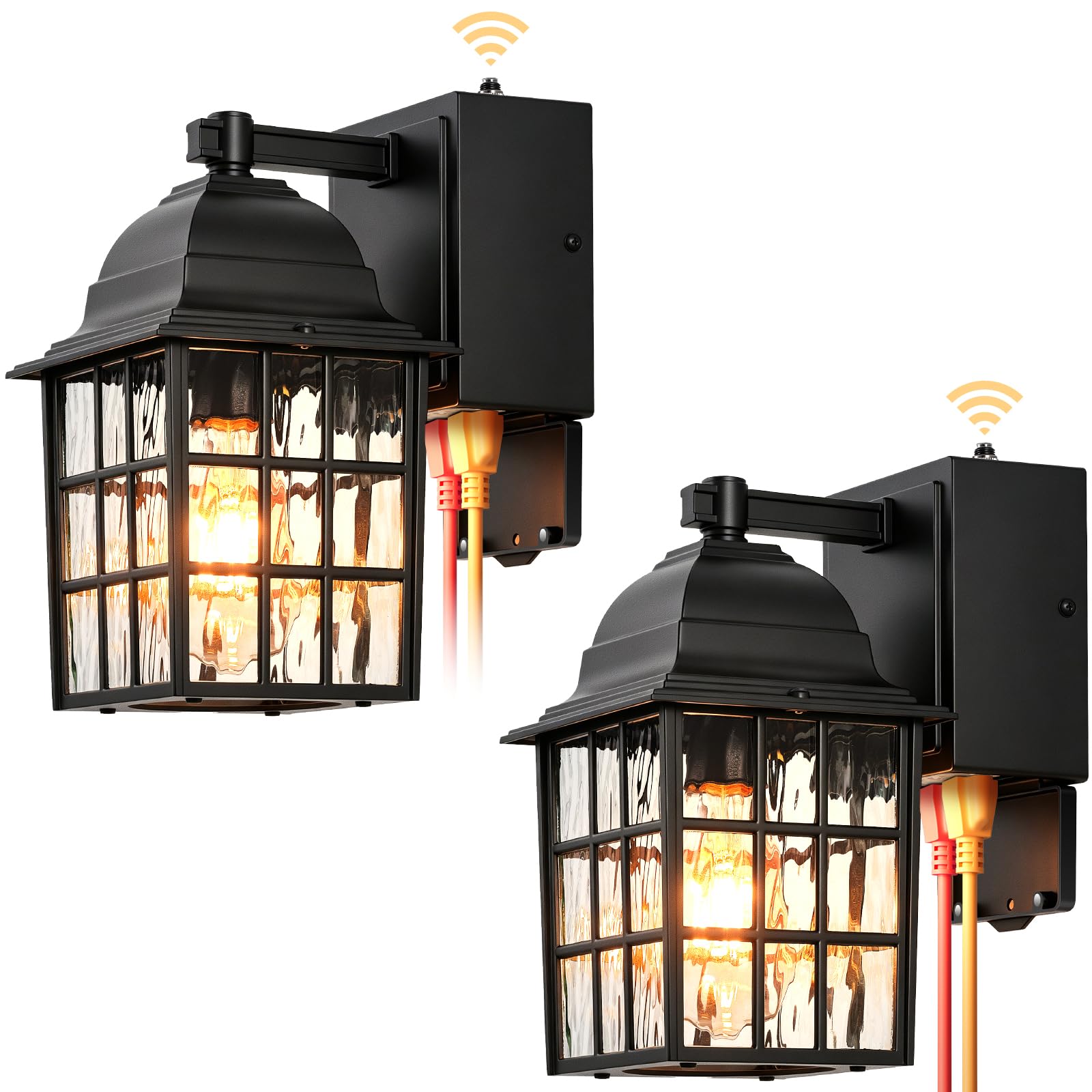 Gleamz Dusk to Dawn Outdoor Lighting with GFCI Outlet, Easy Installation