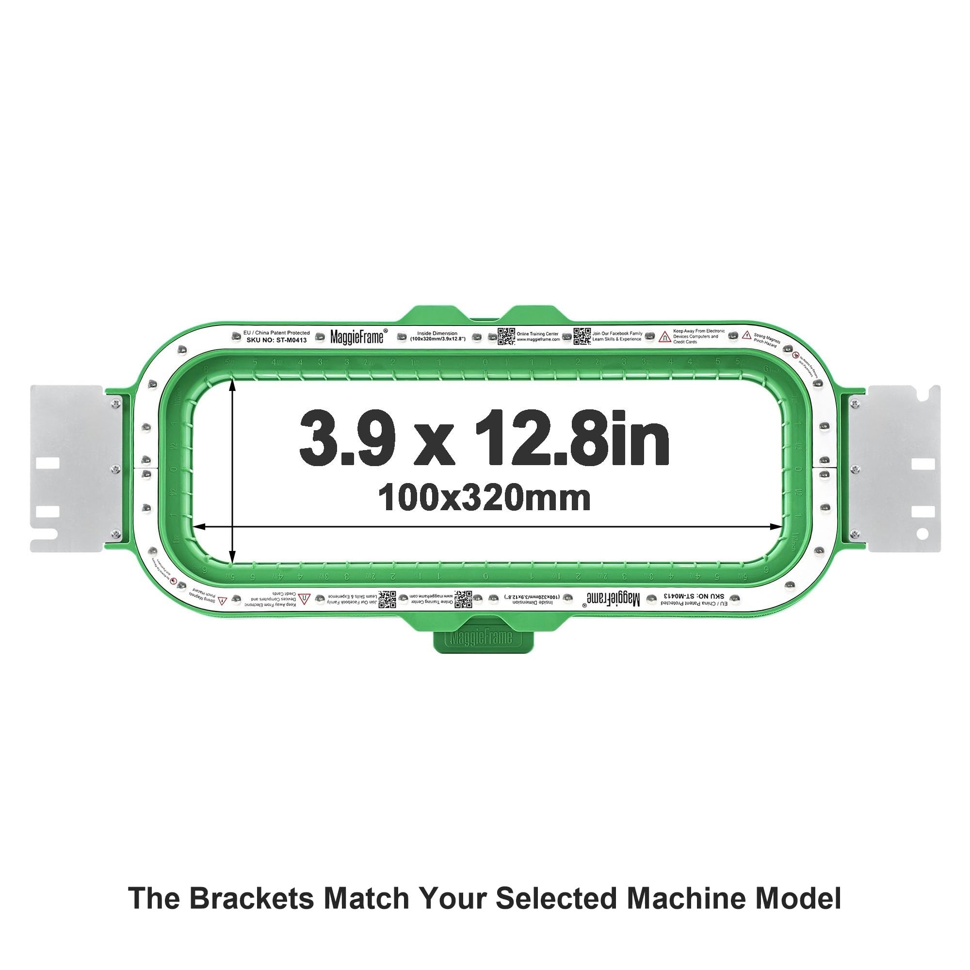 Brewland Bastidor de bordado magnético 100x320mm para Baby Lock Venture | Compatible con Baby Lock ENT10, Enterprise, BNT10, Valiant, Alliance, Capella, Array 6, Endurance 6, Intrepid; 3.9x12.8inch